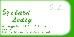 szilard ledig business card